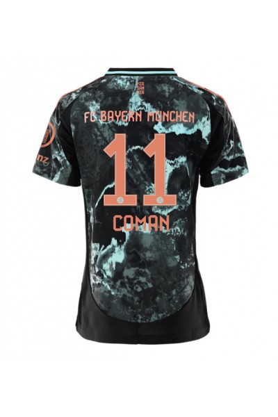 Bayern Munich Kingsley Coman #11 Fotballdrakt Borte Klær Dame 2024-25 Korte ermer Bayern Munich Kingsley Coman #11 Fotballdrakt Borte Klær Dame 2024-25 Korte ermer